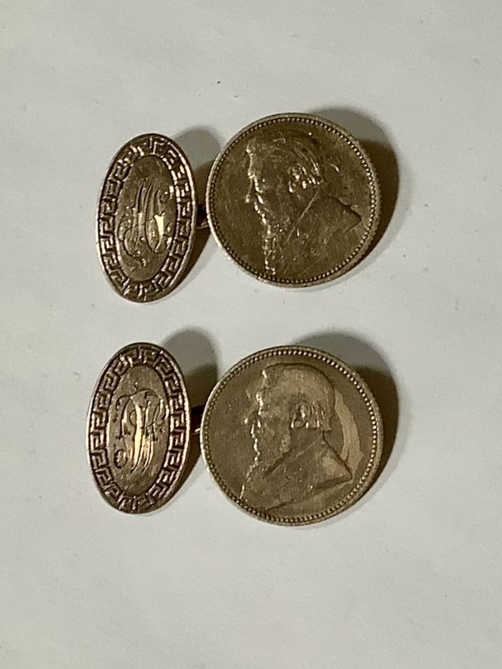 Silver Coin Cuff links cufflinks six pence silver coins